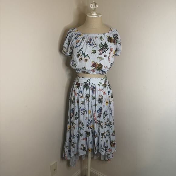 Disney Her Universe Alice In Wonderland Womens Small Cropped Top Skirt Cosplay - Picture 1 of 16